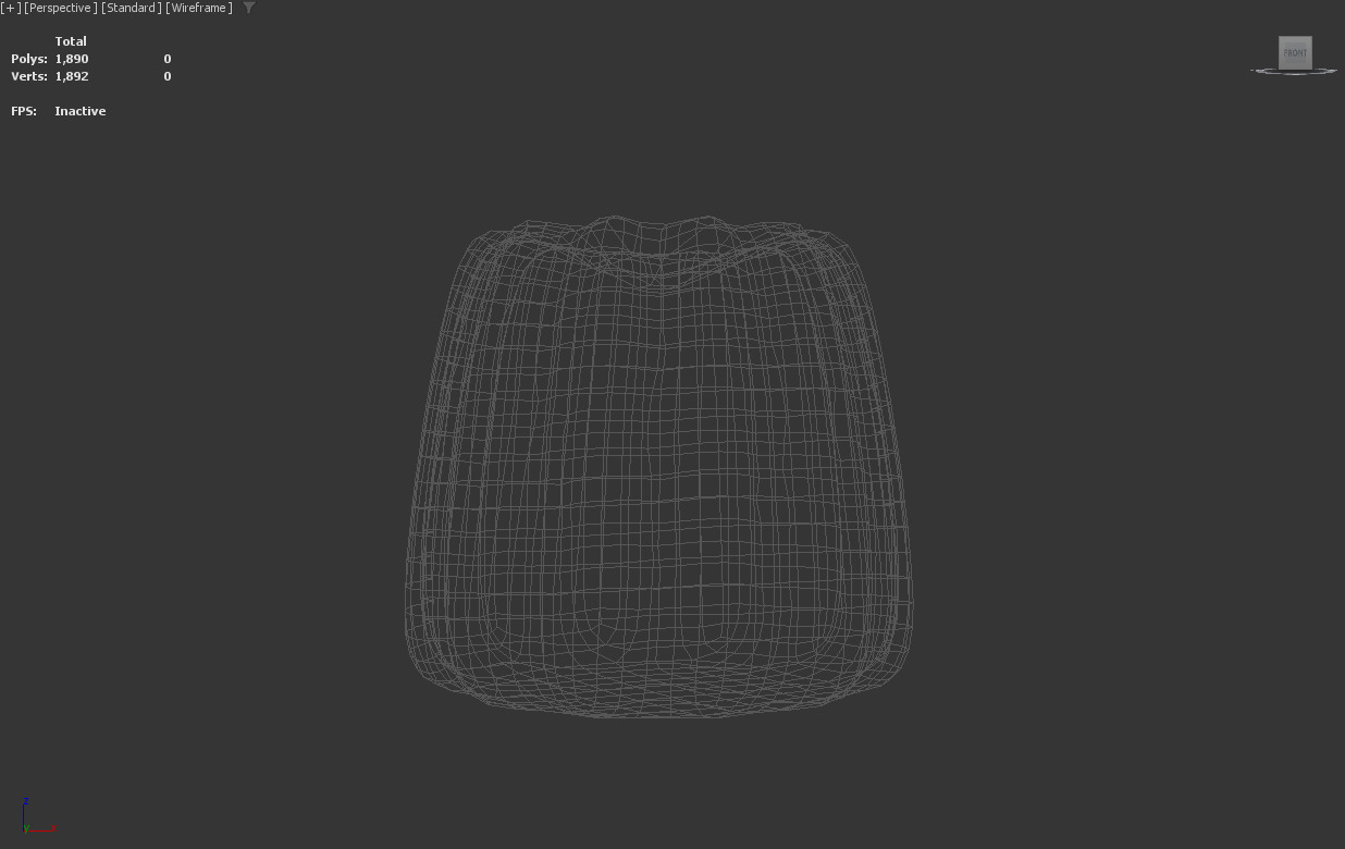 Stylized Low-Poly Cannele Low-poly 3D model_6