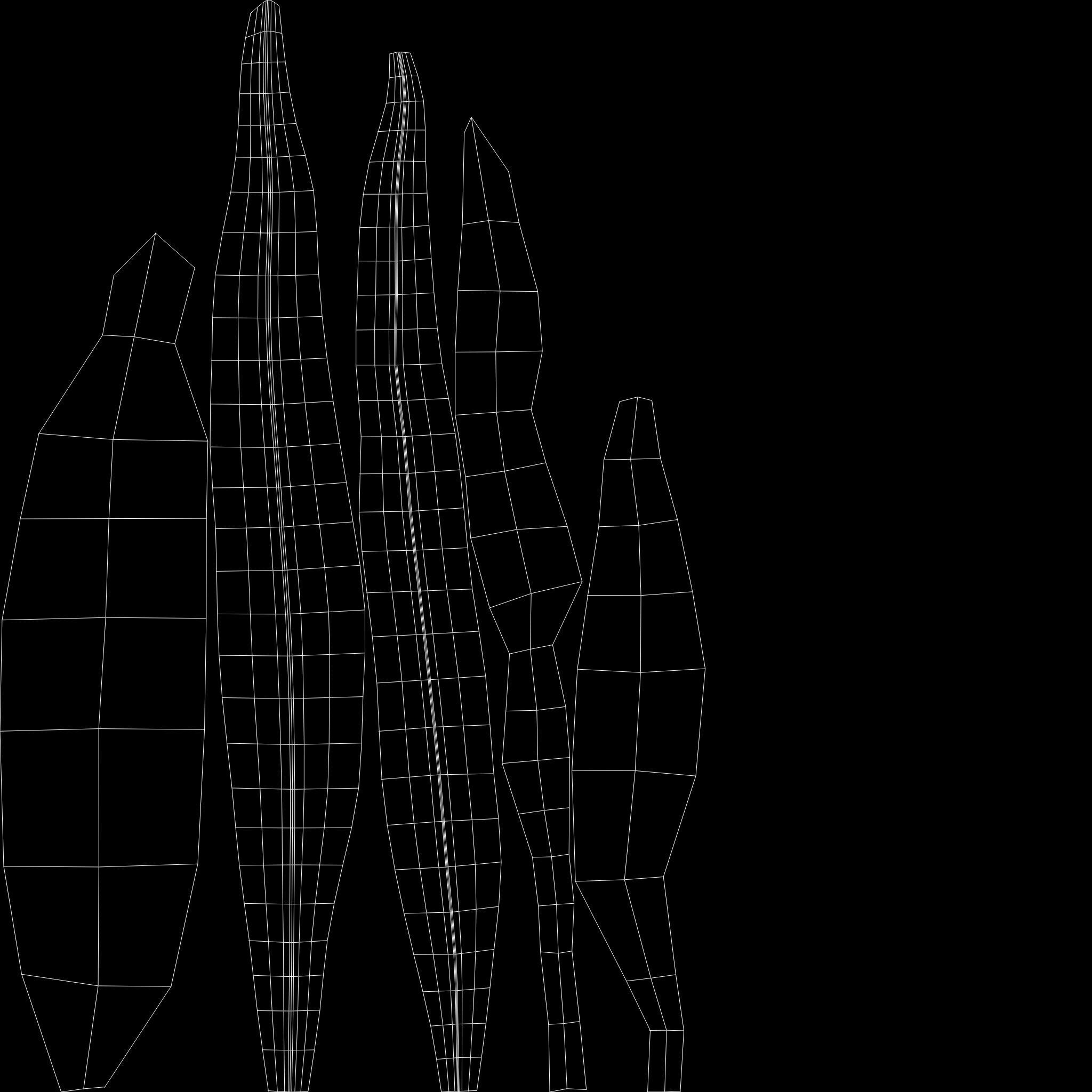 Huge Tree Set Pack All In One Low-poly 3D model_35