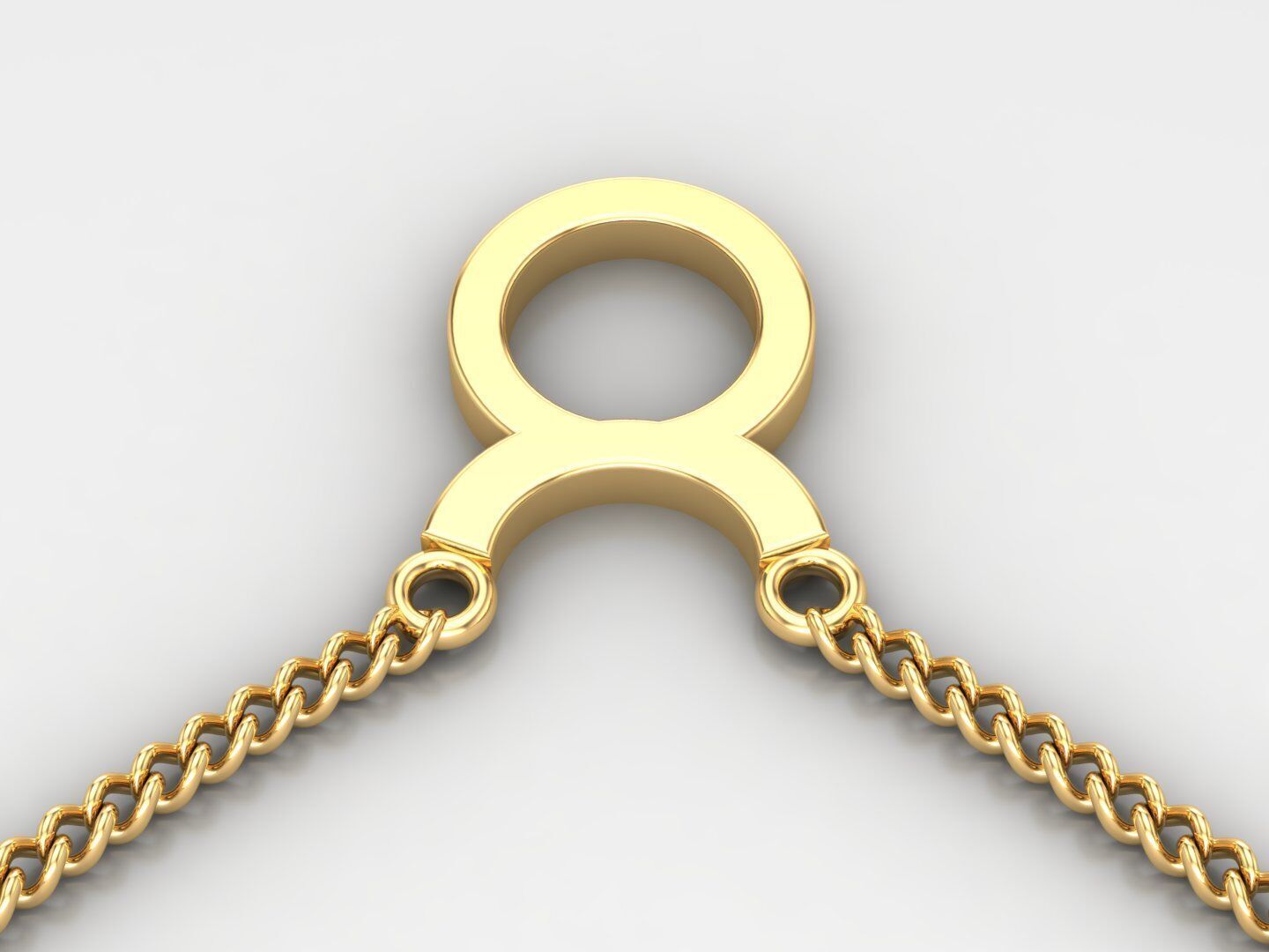 Taurus Zodiace Pendant V1 3D print model_4