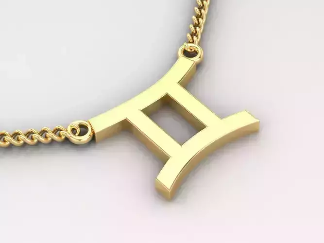 Gemini Zodiace Pendant V1