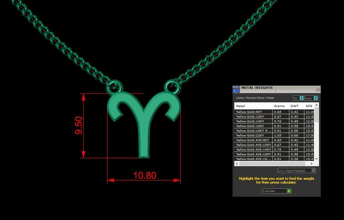 Aries Zodiace Pendant V1 3D print model_1