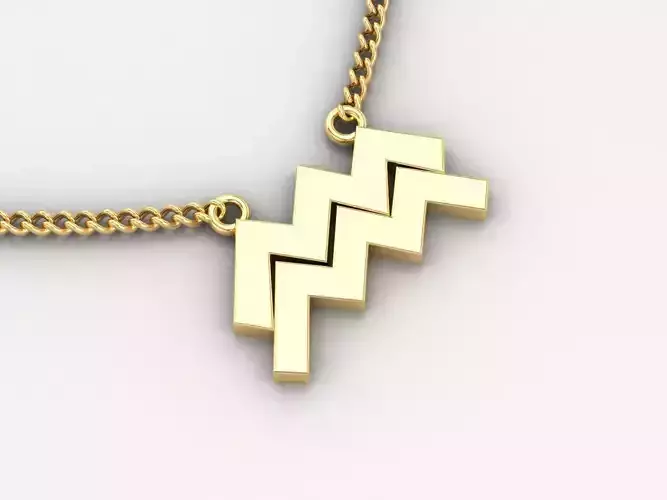 Aquarius Zodiace Pendant V1
