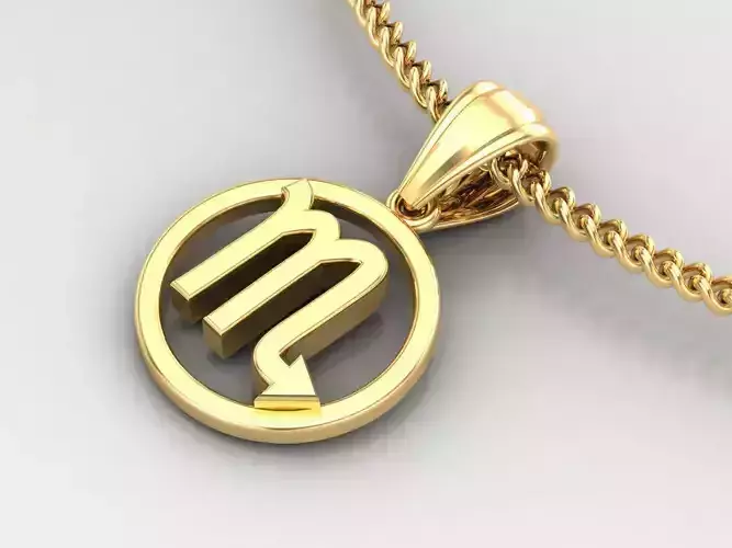 Scorpio Zodiace Pendant V2