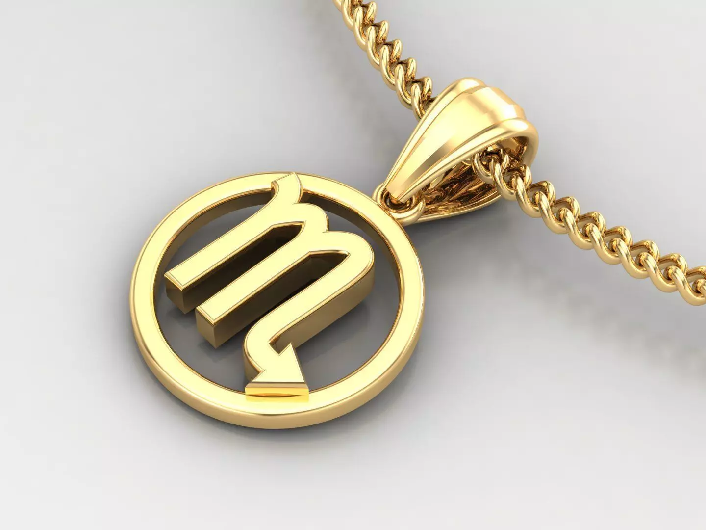 Scorpio Zodiace Pendant V2 3D print model