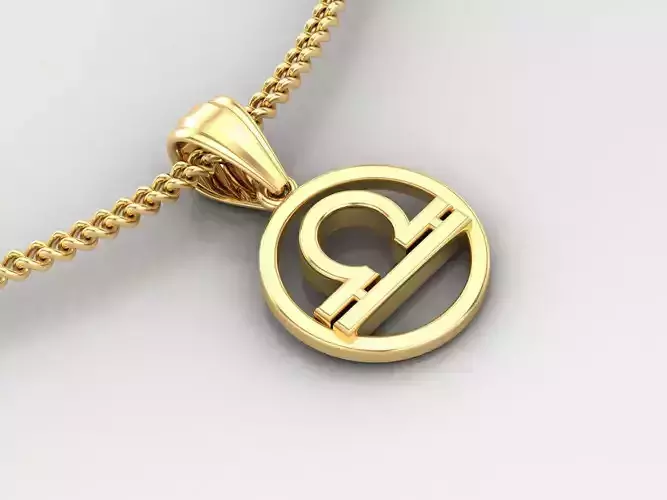 Libra Zodiace Pendant V2