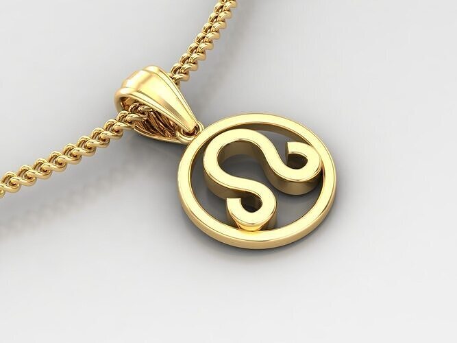 Leo Zodiace Pendant V2 3D print model