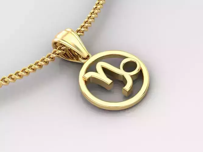 Capricom Zodiace Pendant V2