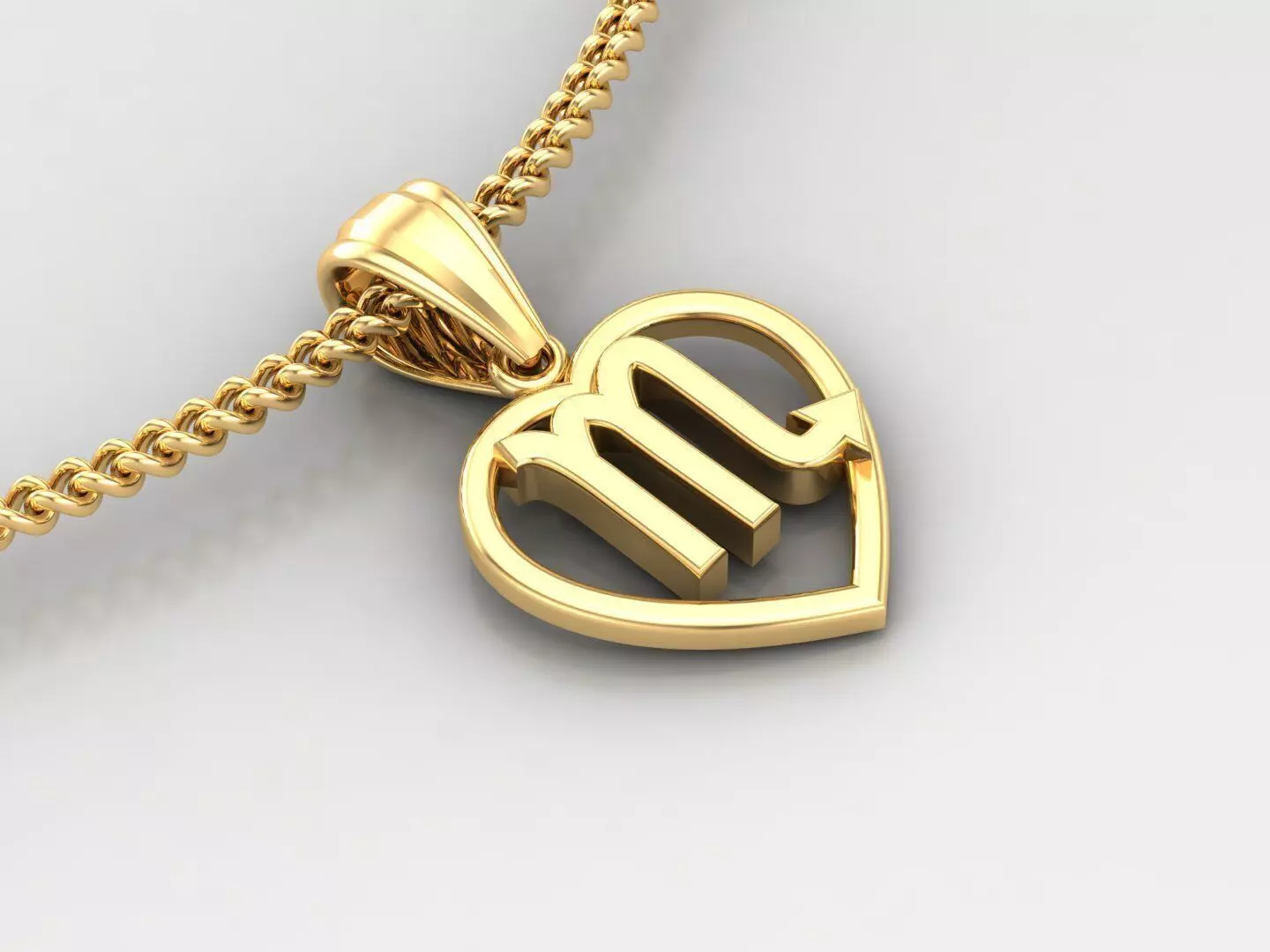 Scorpio Zodiace Pendant V3 3D print model_0