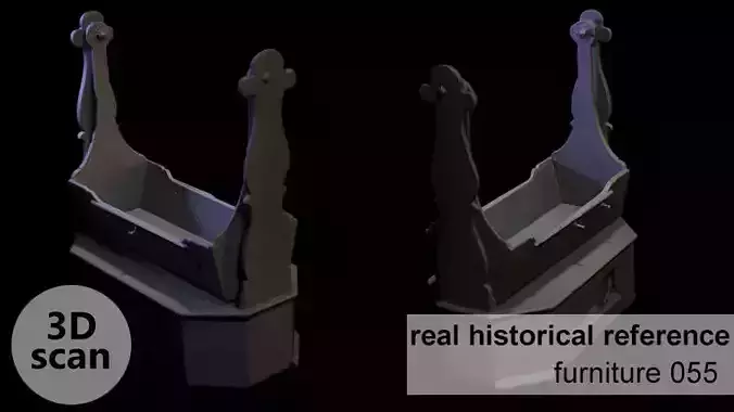 wooden cradle 3D print model
