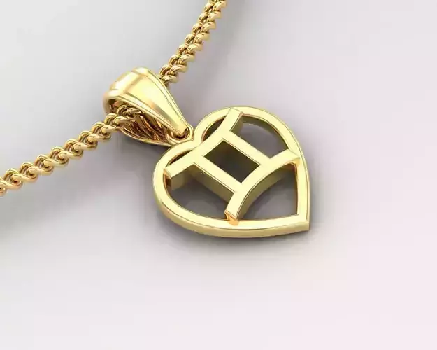 Gemini Zodiace Pendant V3