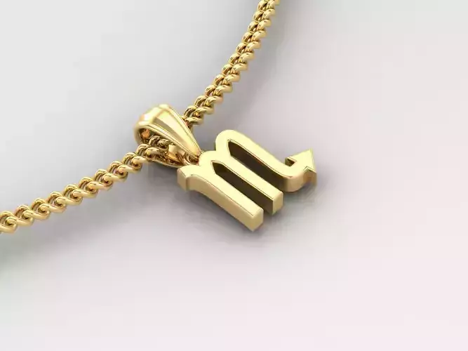 Scorpio Zodiace Pendant V4