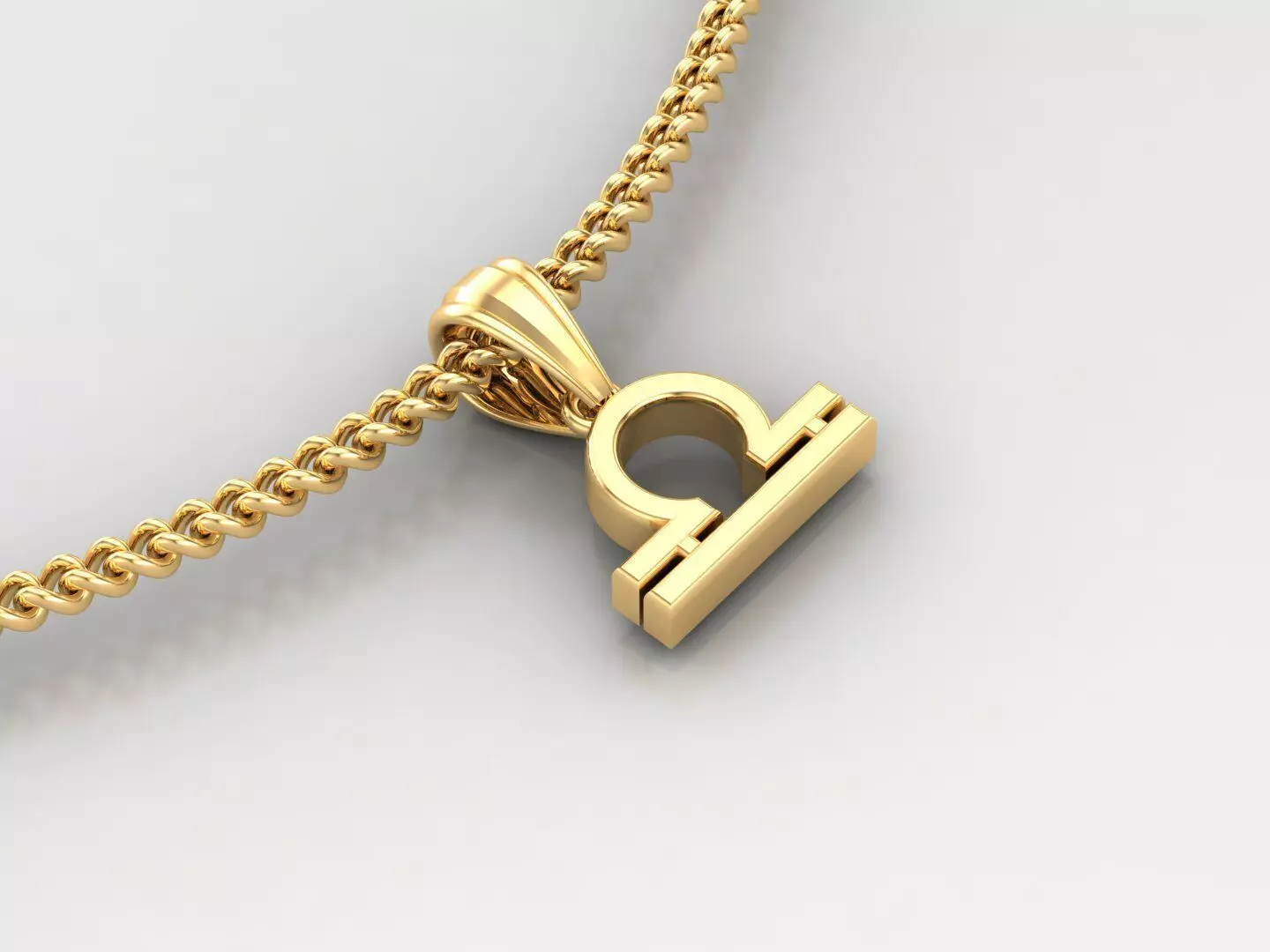 Libra Zodiace Pendant V4 3D print model_0
