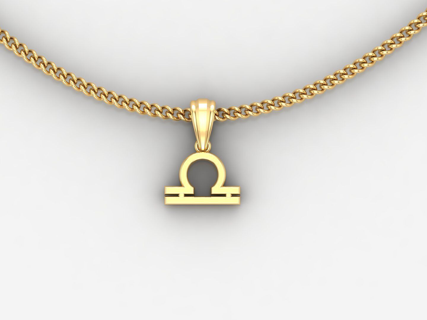 Libra Zodiace Pendant V4 3D print model_2