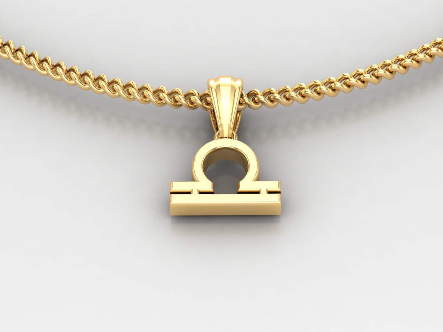 Libra Zodiace Pendant V4 3D print model_4