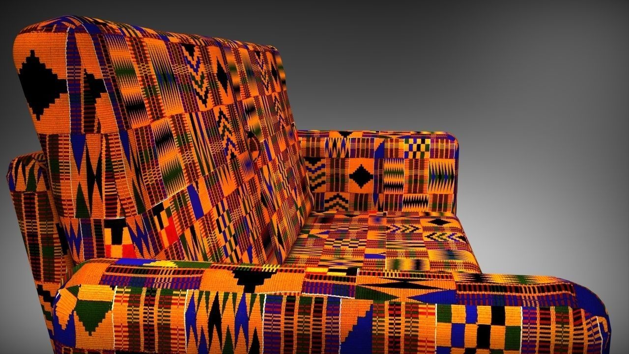 CHAIRS wooden chair Low-poly 3D model_4