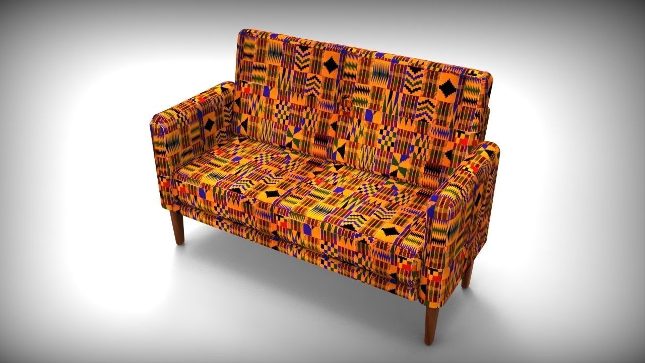 CHAIRS wooden chair Low-poly 3D model_3