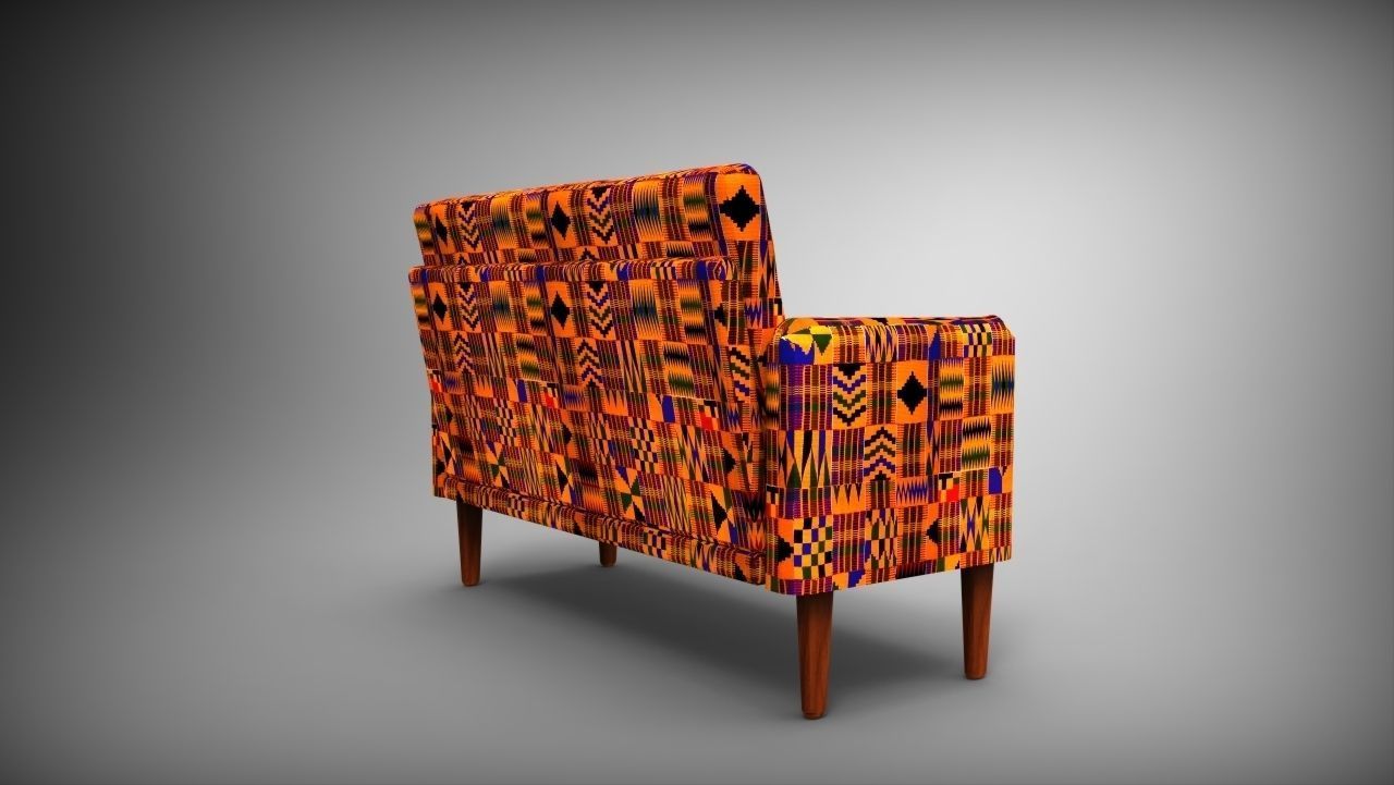 CHAIRS wooden chair Low-poly 3D model_5