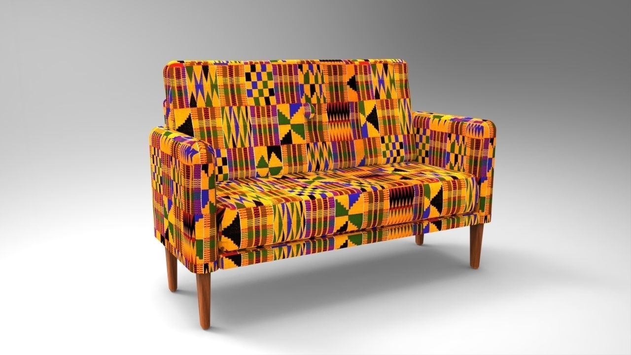 CHAIRS wooden chair Low-poly 3D model_2