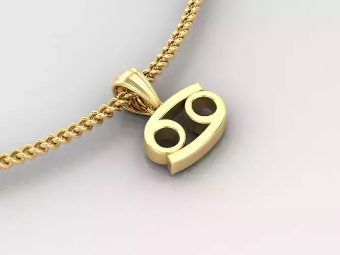 Cancer Zodiace Pendant V4