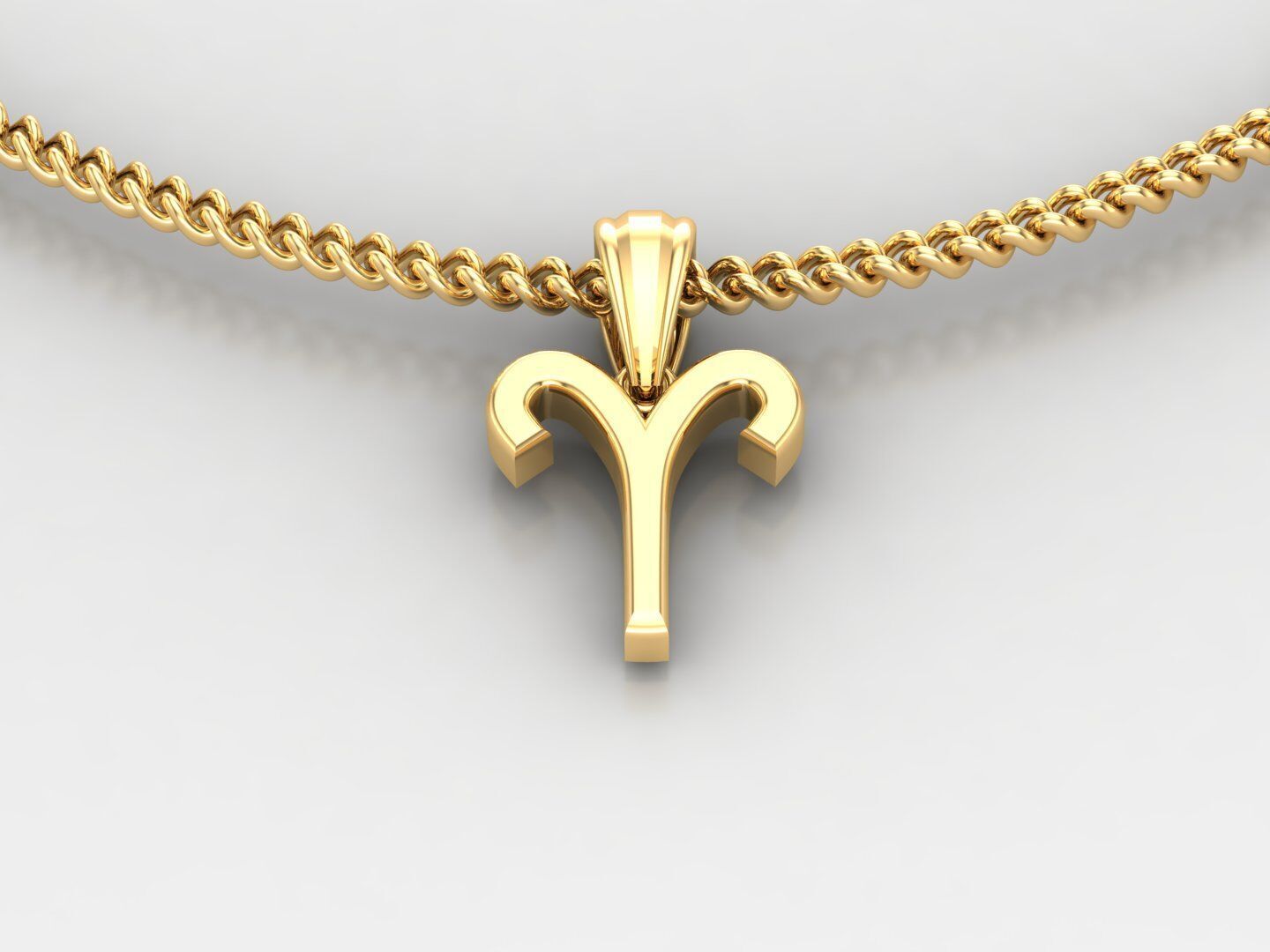 Aries Zodiace Pendant V4 3D print model_4