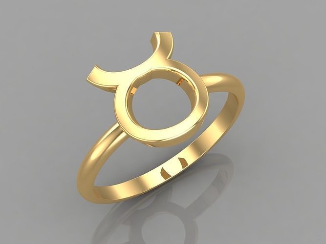 Taurus Ring Zodiace V1 3D print model