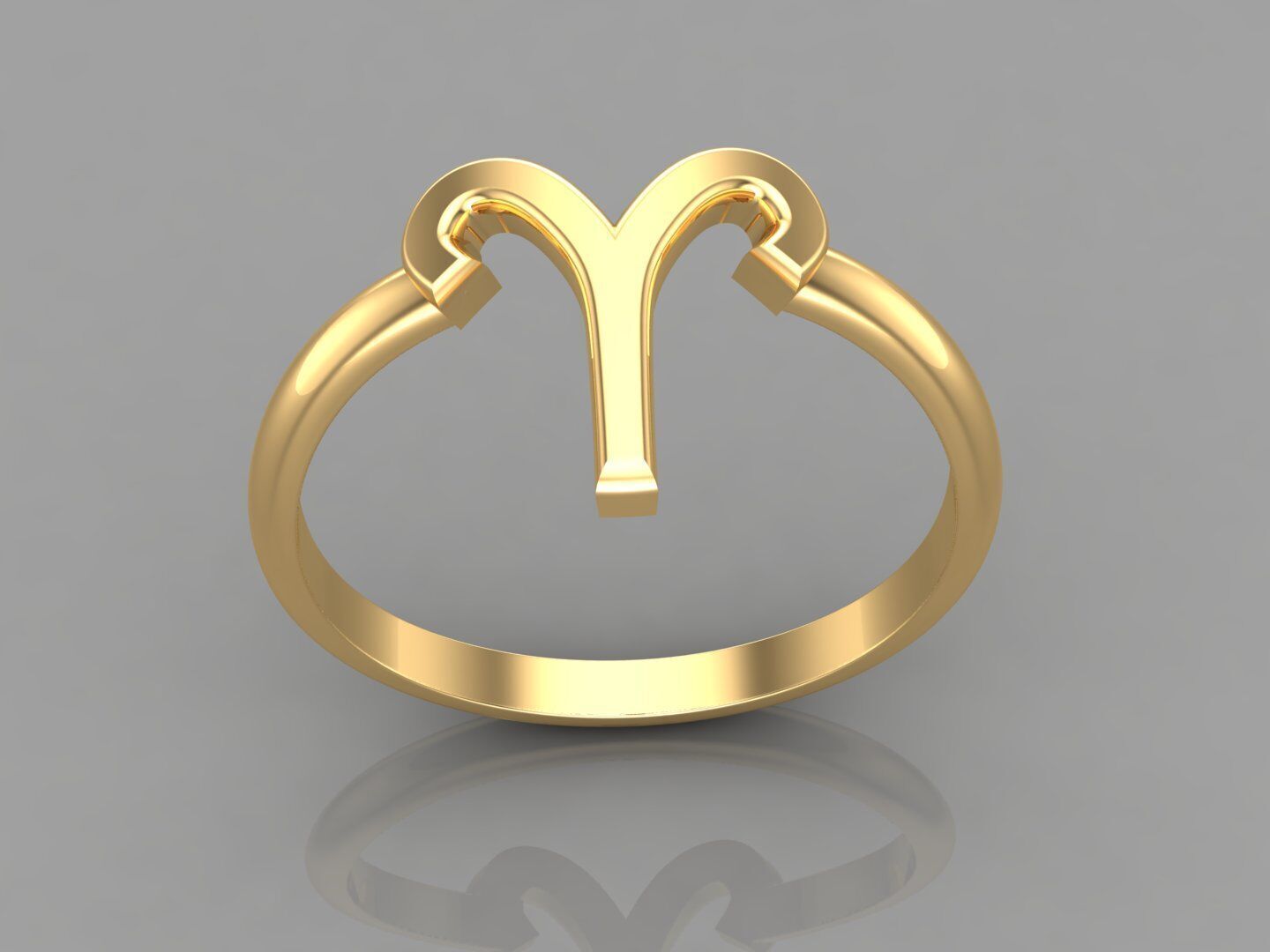 Aries Ring Zodiace V1 3D print model_1