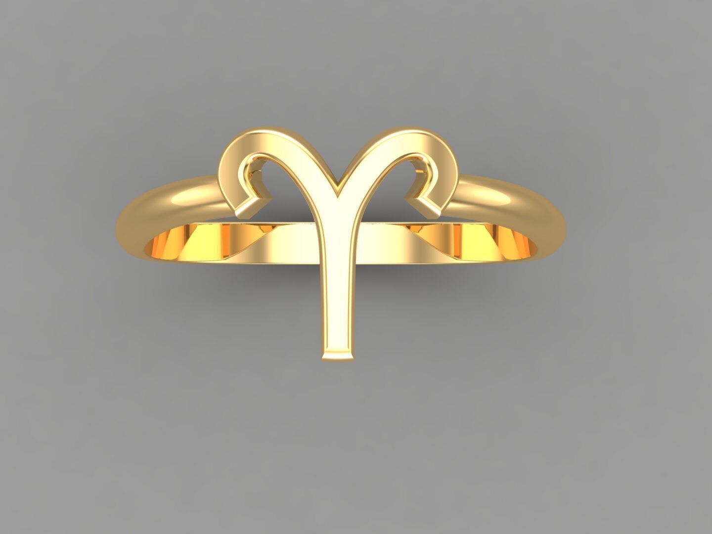Aries Ring Zodiace V1 3D print model_3