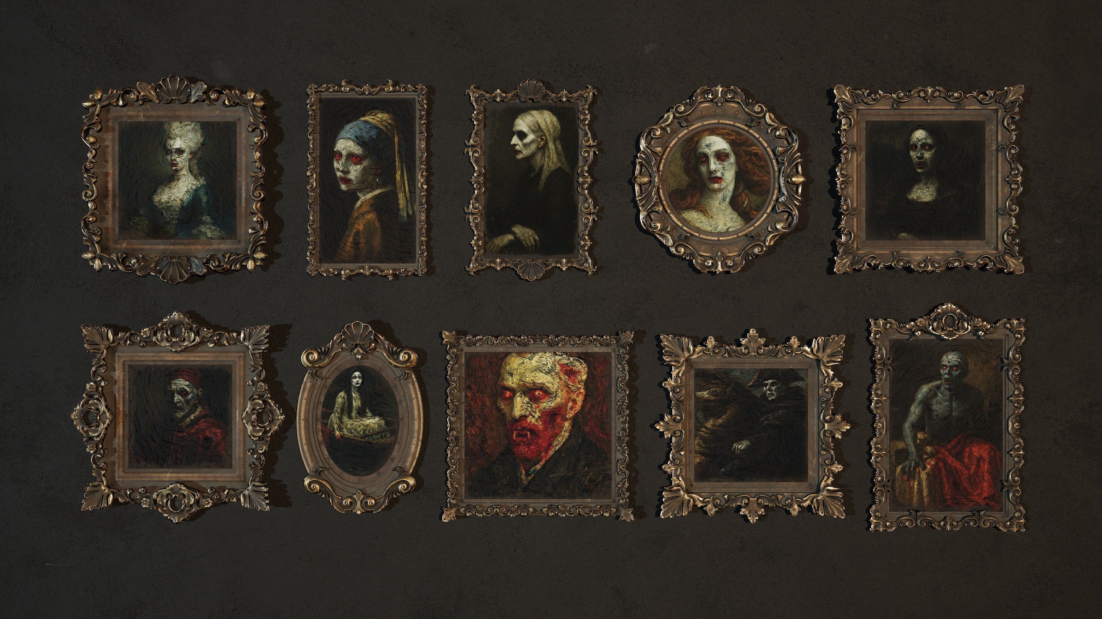 Frame Pack Vol 02 Vampire Portrait Series Low-poly 3D model_8