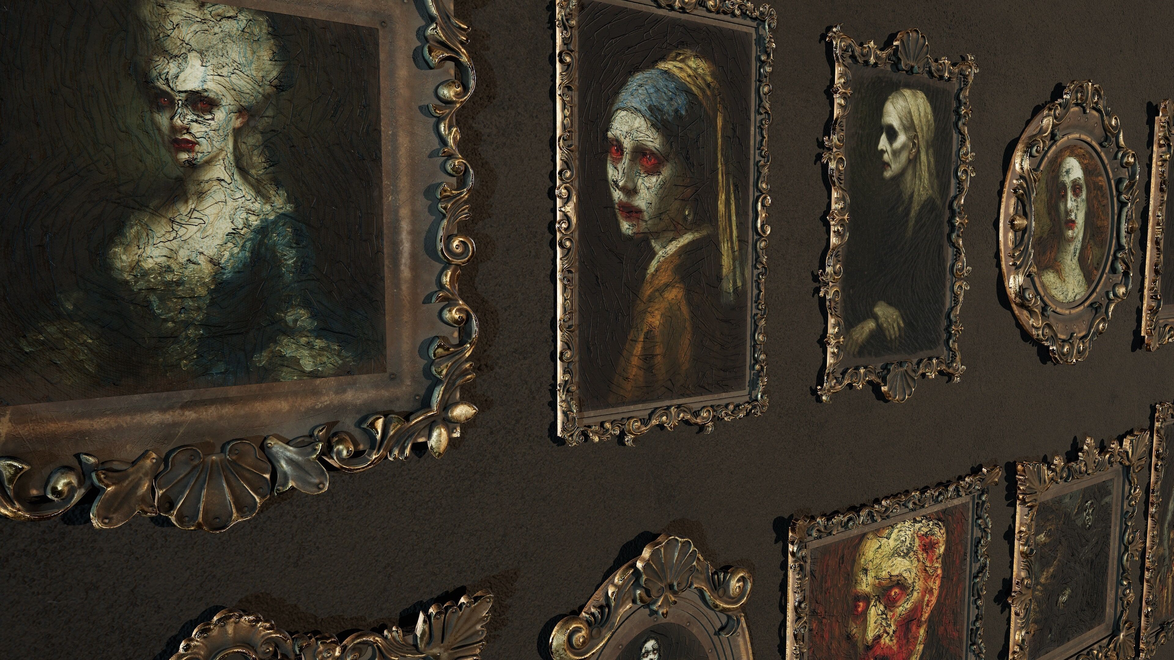 Frame Pack Vol 02 Vampire Portrait Series Low-poly 3D model_4