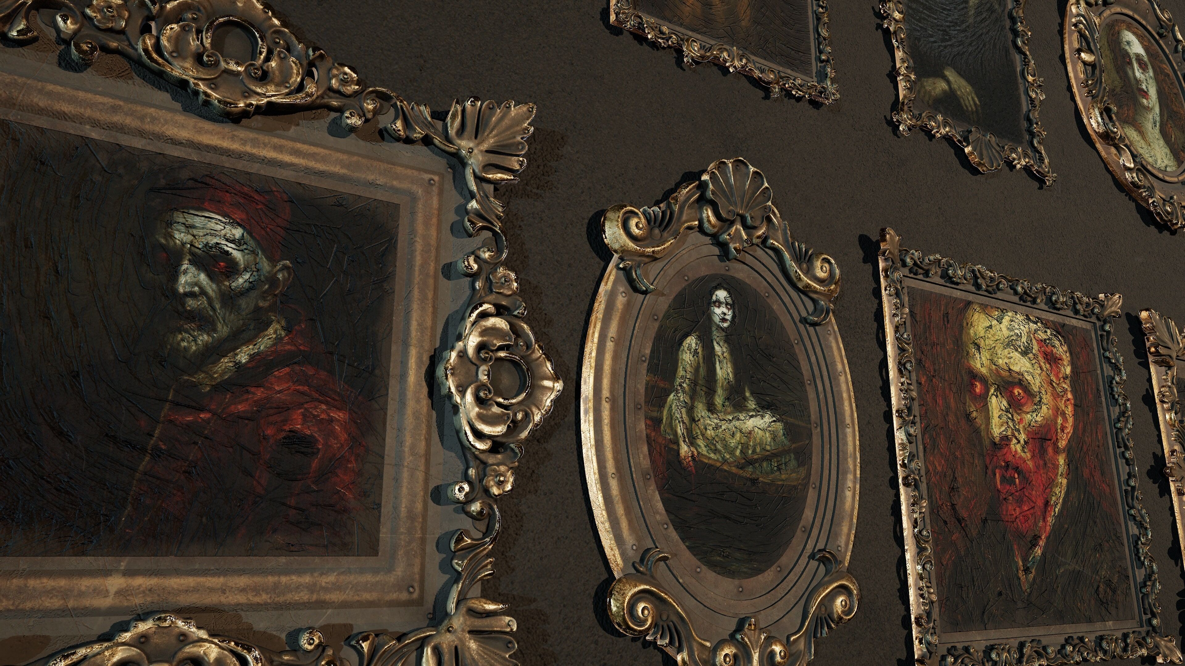 Frame Pack Vol 02 Vampire Portrait Series Low-poly 3D model_2