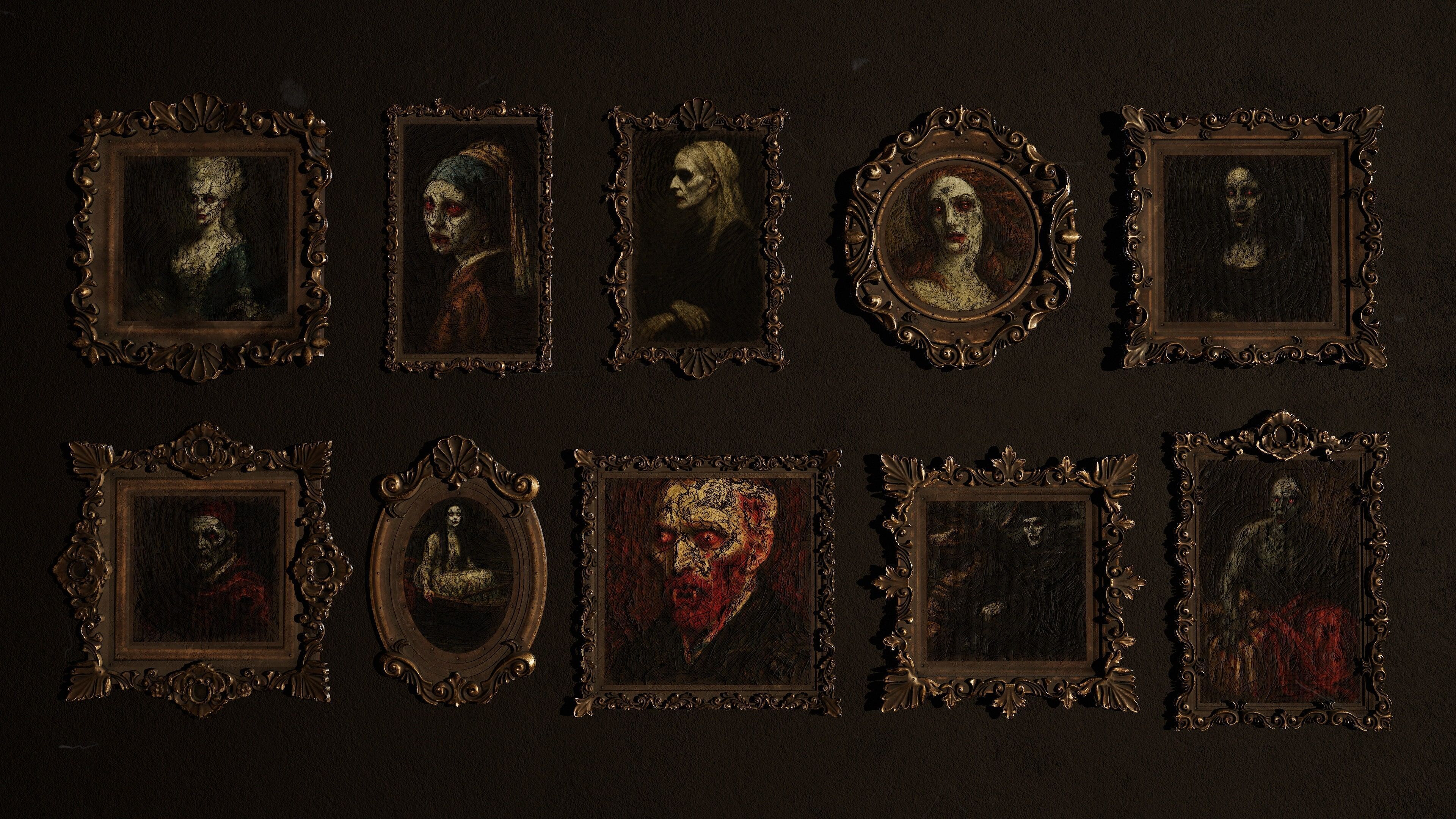 Frame Pack Vol 02 Vampire Portrait Series Low-poly 3D model_7