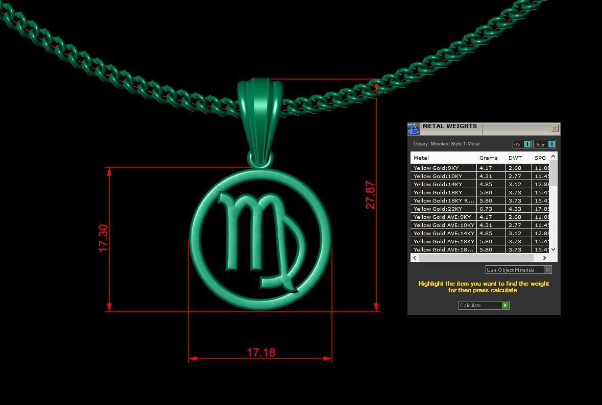 Virgo Pendant V2 3D print model_5