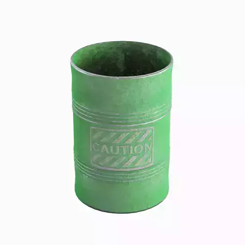 Old Steel Barrel 03 Low-poly 3D model