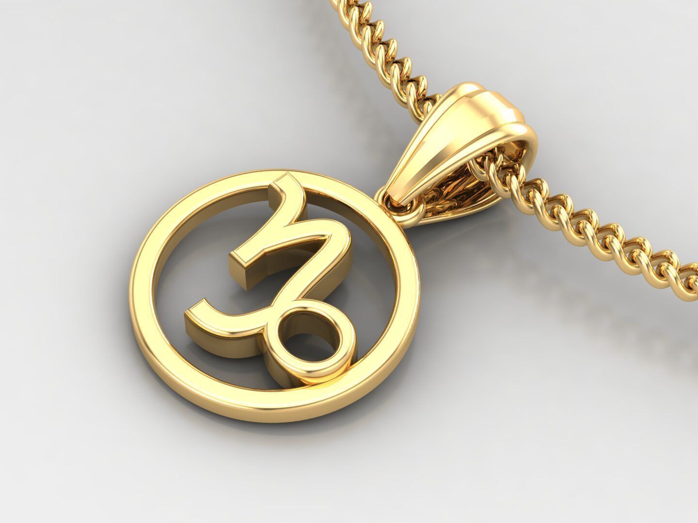 Capricom Pendant V2 3D print model_1