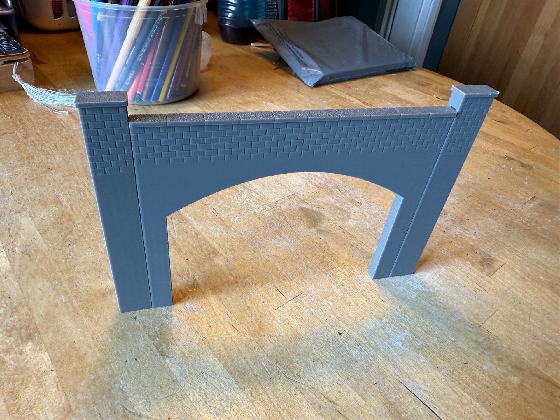 Model Railway Tunnel Portal Double Track Modular Design 3D print model_16