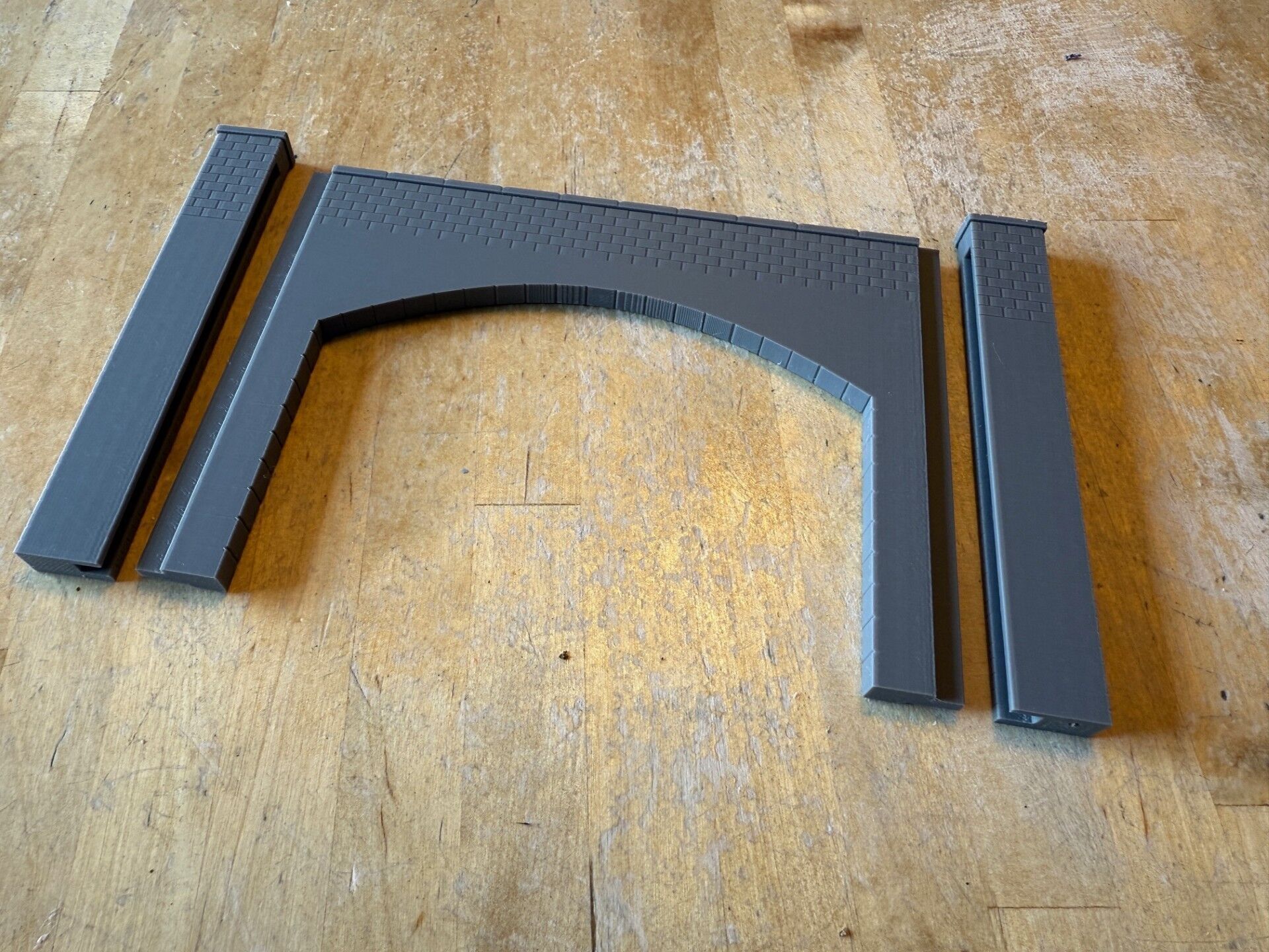 Model Railway Tunnel Portal Double Track Modular Design 3D print model_15