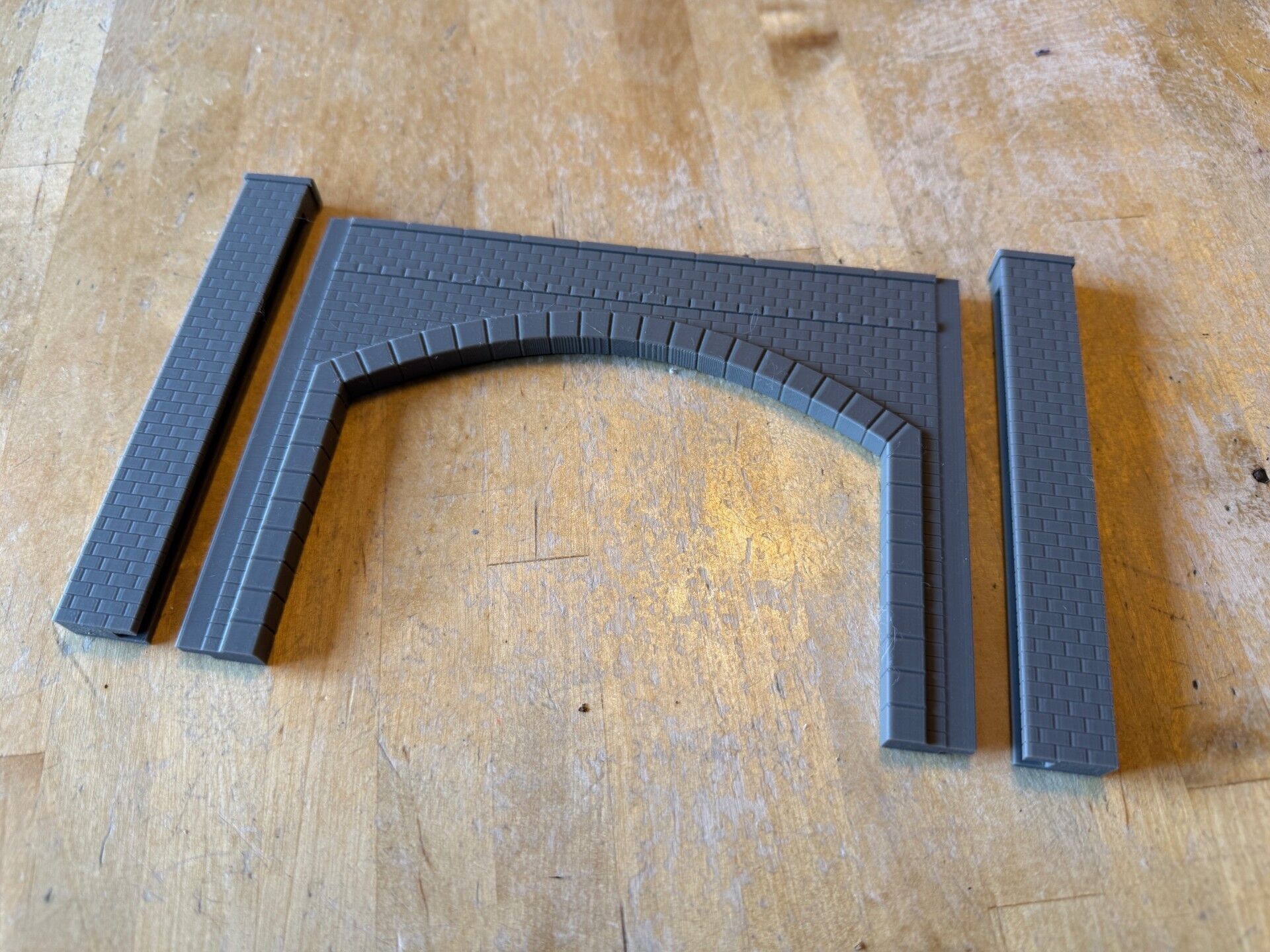 Model Railway Tunnel Portal Double Track Modular Design 3D print model_3