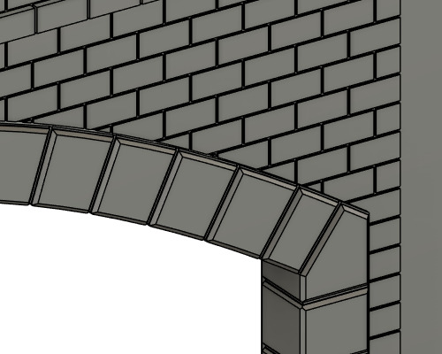 Model Railway Tunnel Portal Double Track Modular Design 3D print model_5