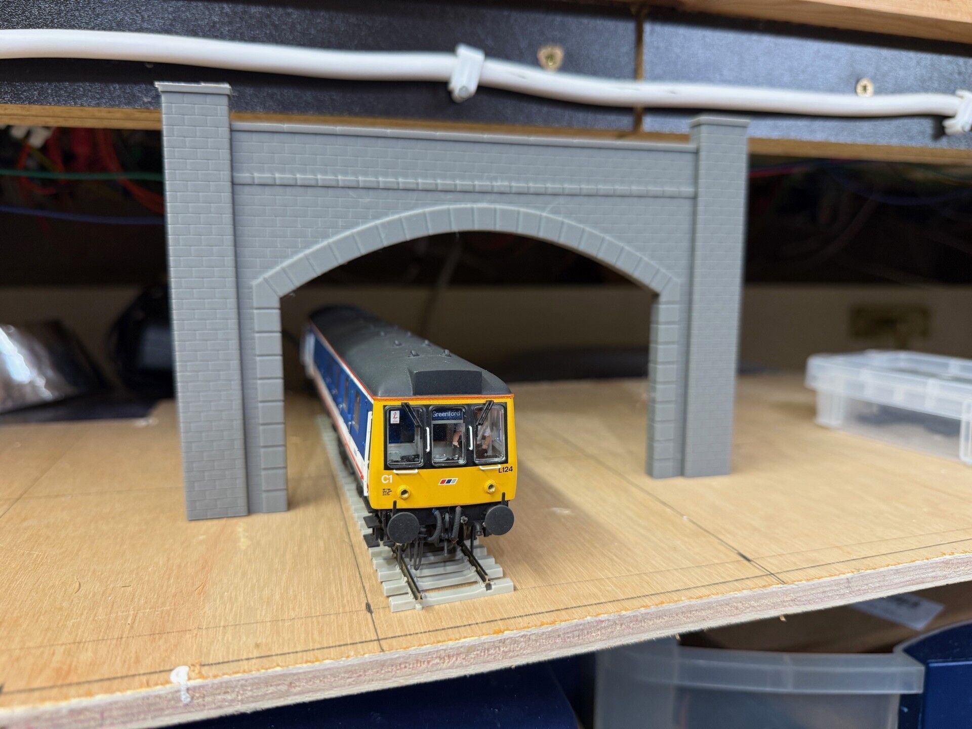 Model Railway Tunnel Portal Double Track Modular Design 3D print model_14
