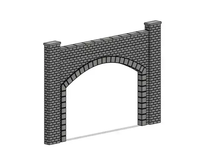 Model Railway Tunnel Portal Double Track Modular Design 3D print model Model Railway Tunnel Portal Double Track Modular Design 3D print model