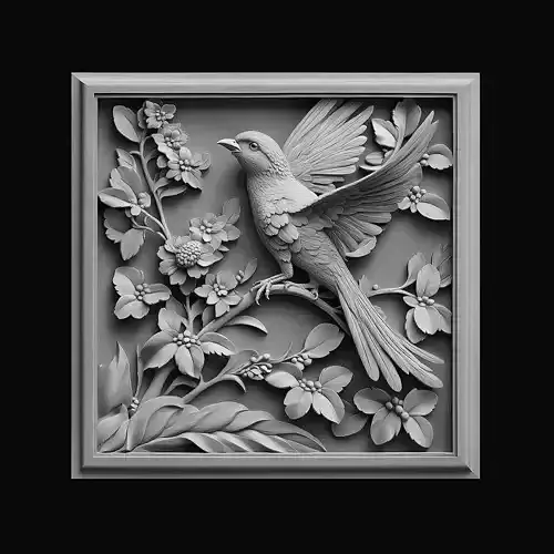 Bird Blossoms Relief