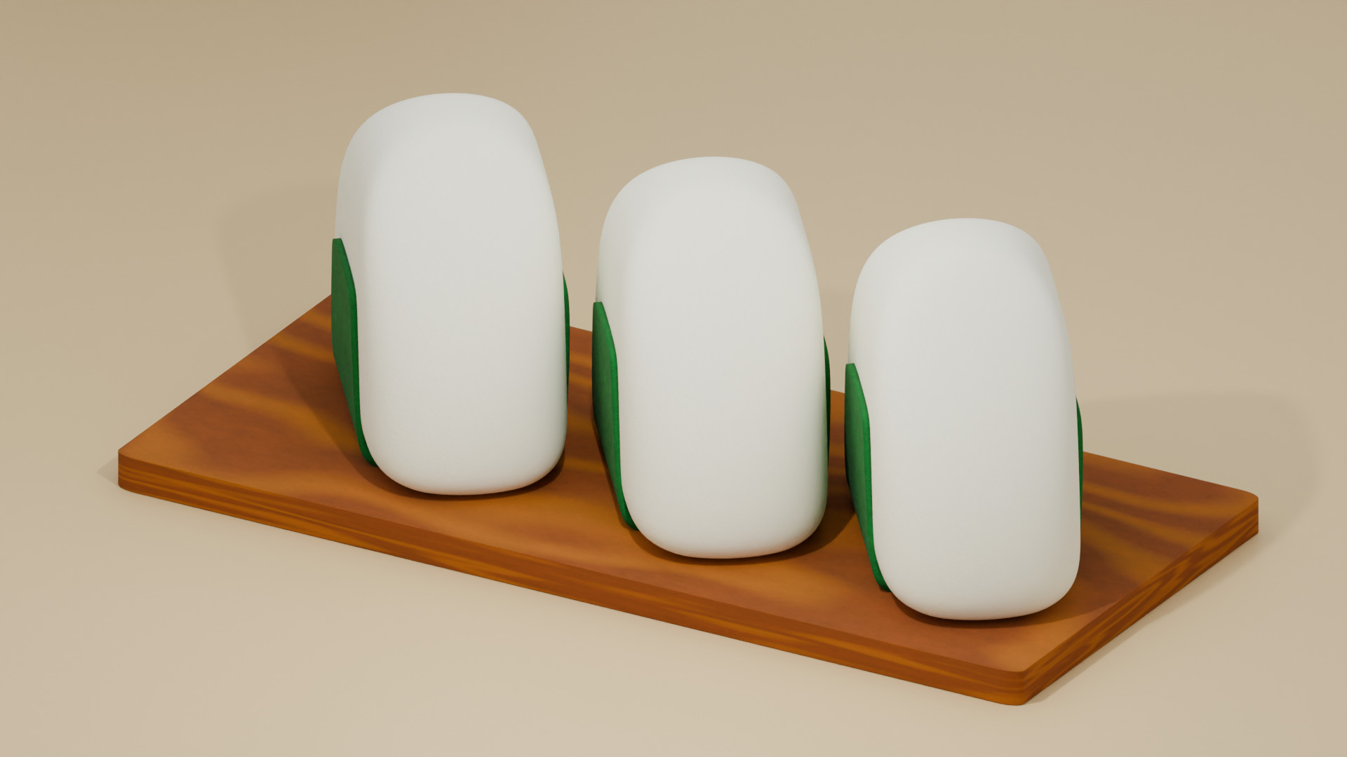 Rice Balls  Low-poly 3D model_7