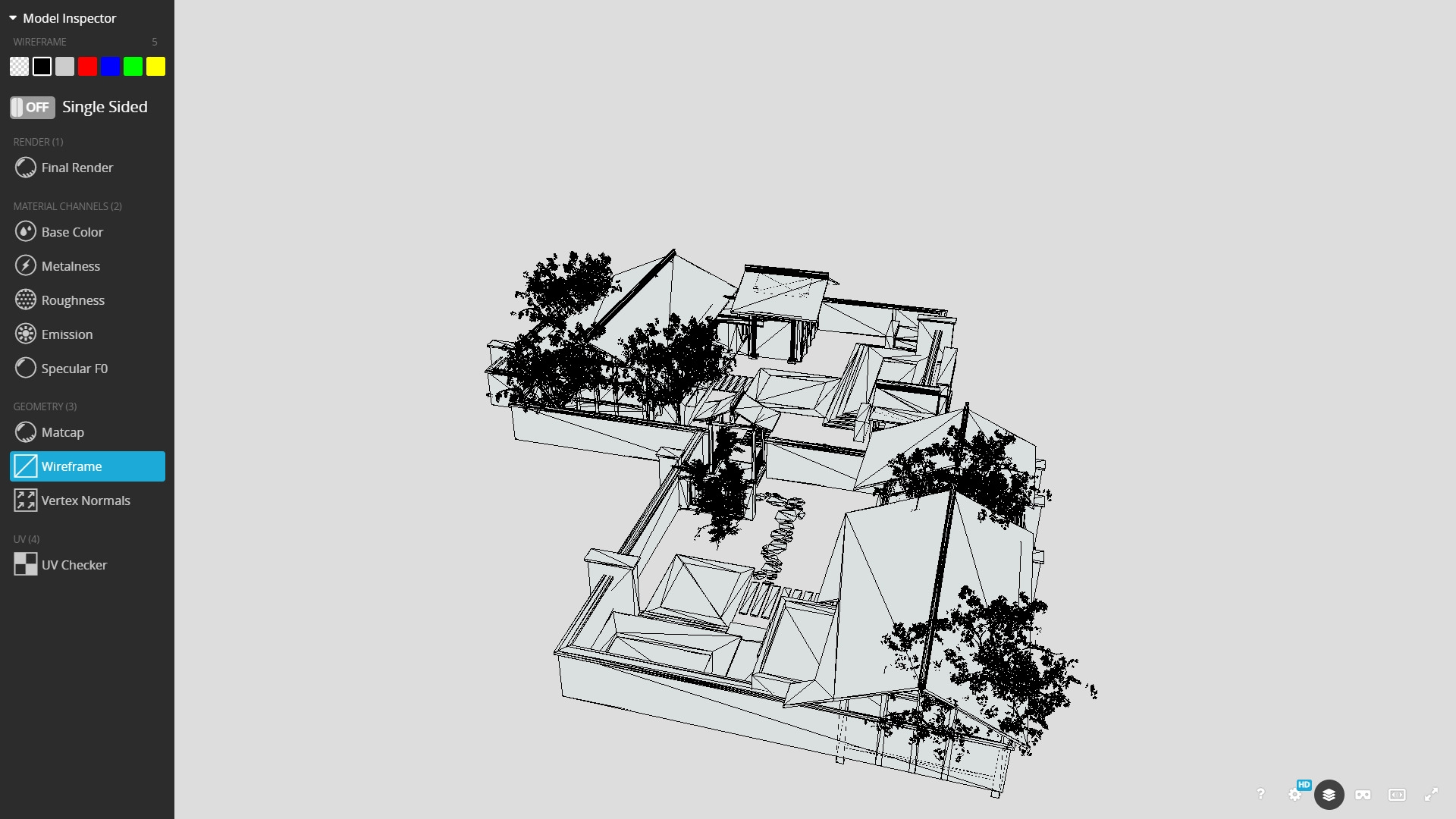 Complete Chinese Courtyard Garden Kit 3D Model Set Oriental 3D model_7