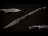 Forged Knife Low-poly 3D model_1
