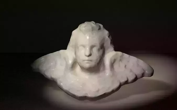 Classic Stone Angel Head