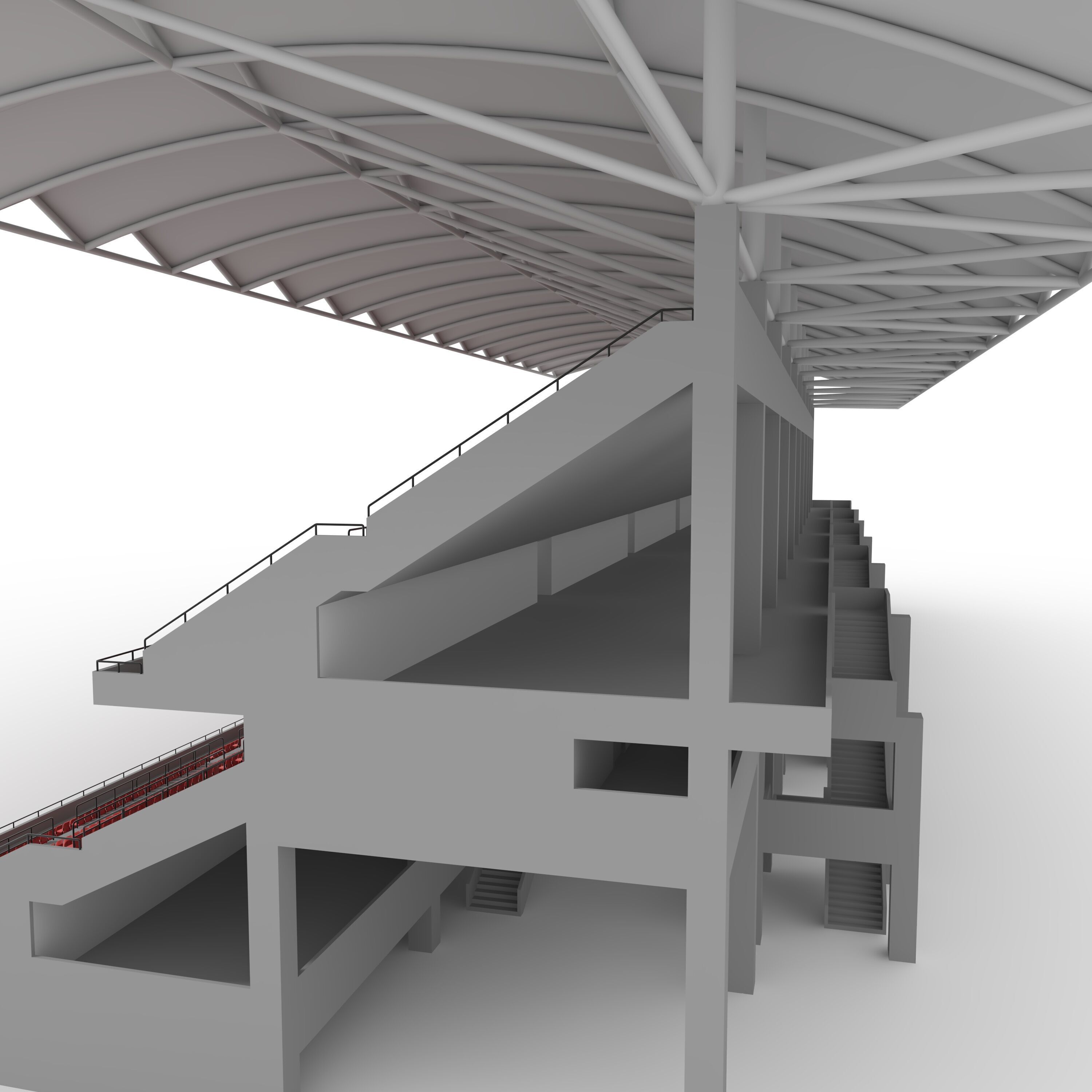 Stadium Tribune 12 3D model_14