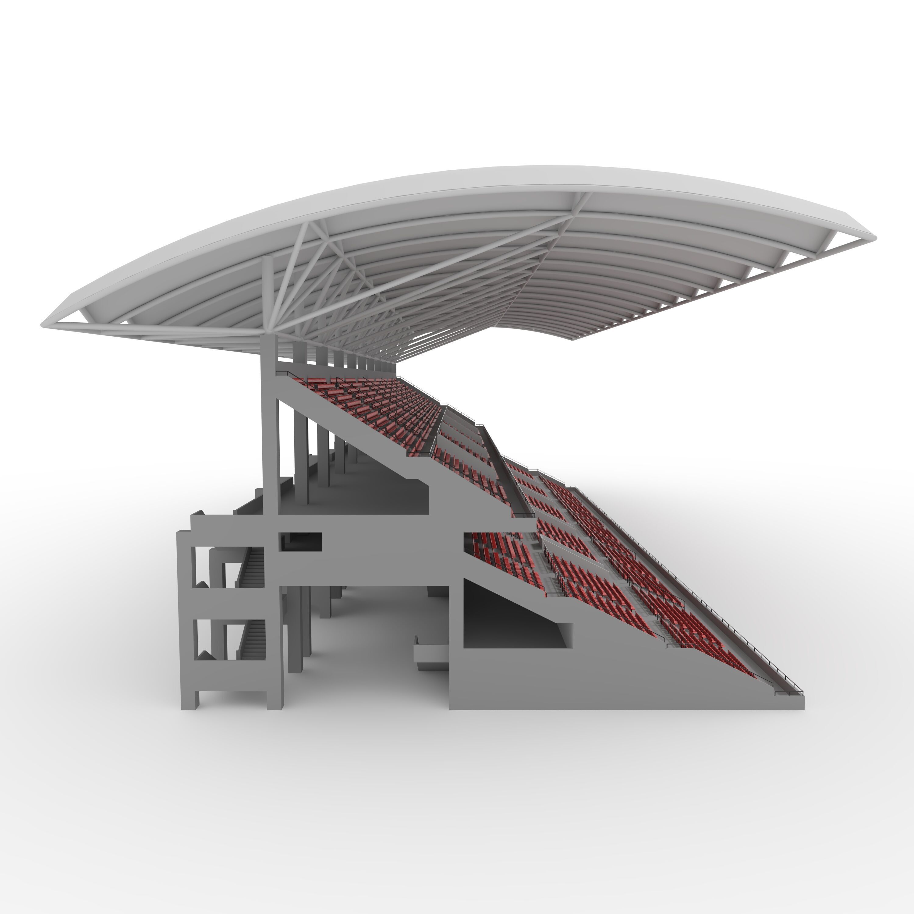 Stadium Tribune 12 3D model_10