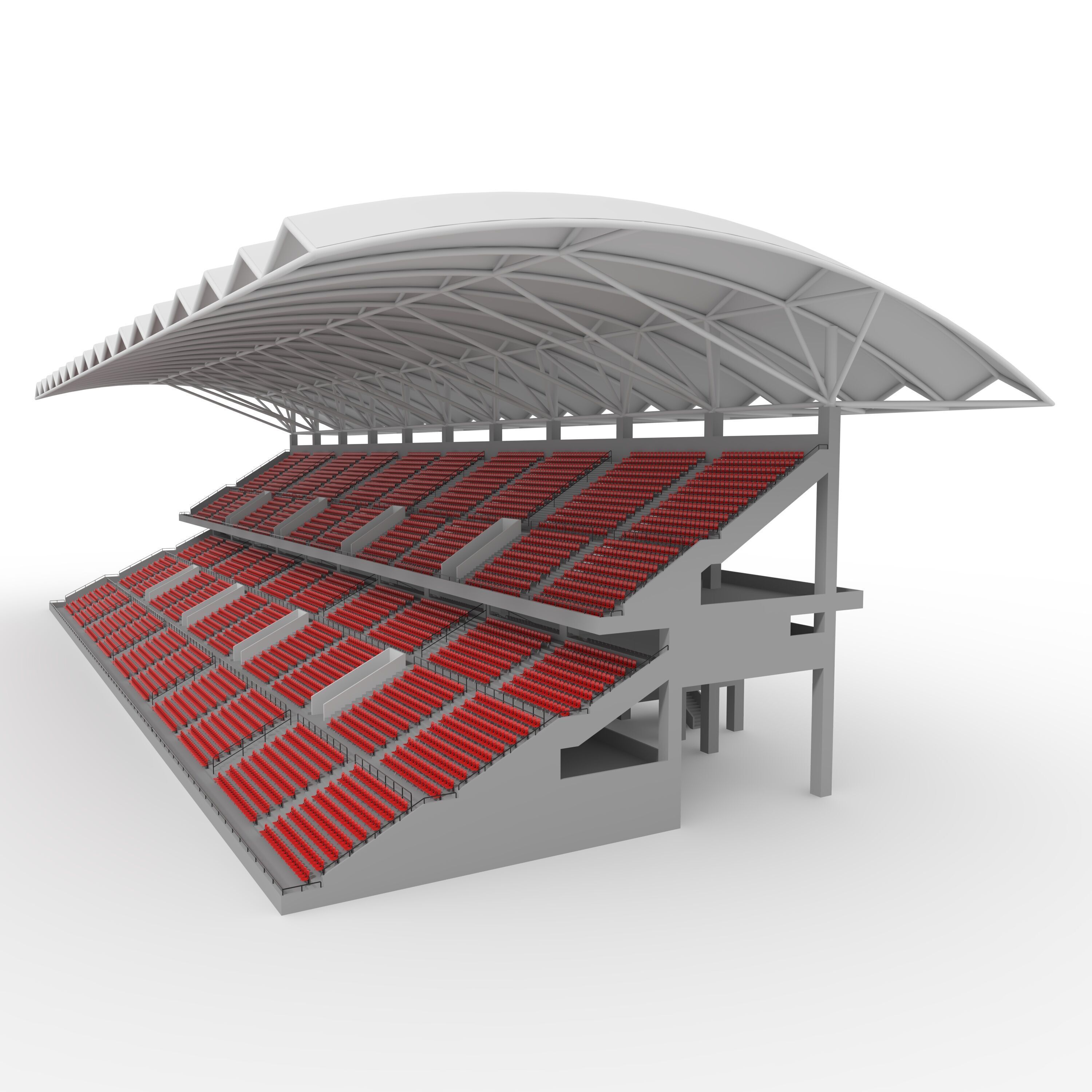 Stadium Tribune 12 3D model_5