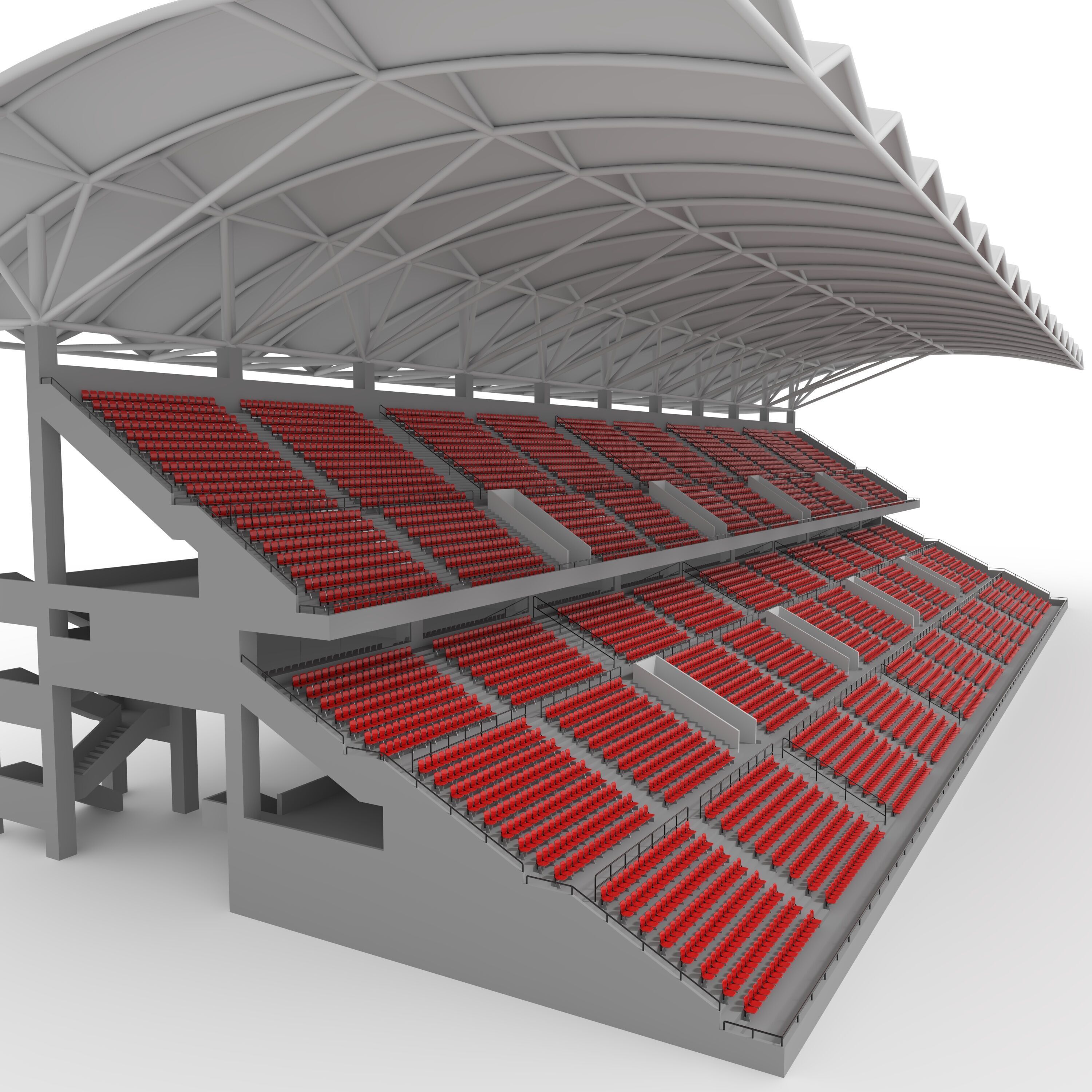 Stadium Tribune 12 3D model_11
