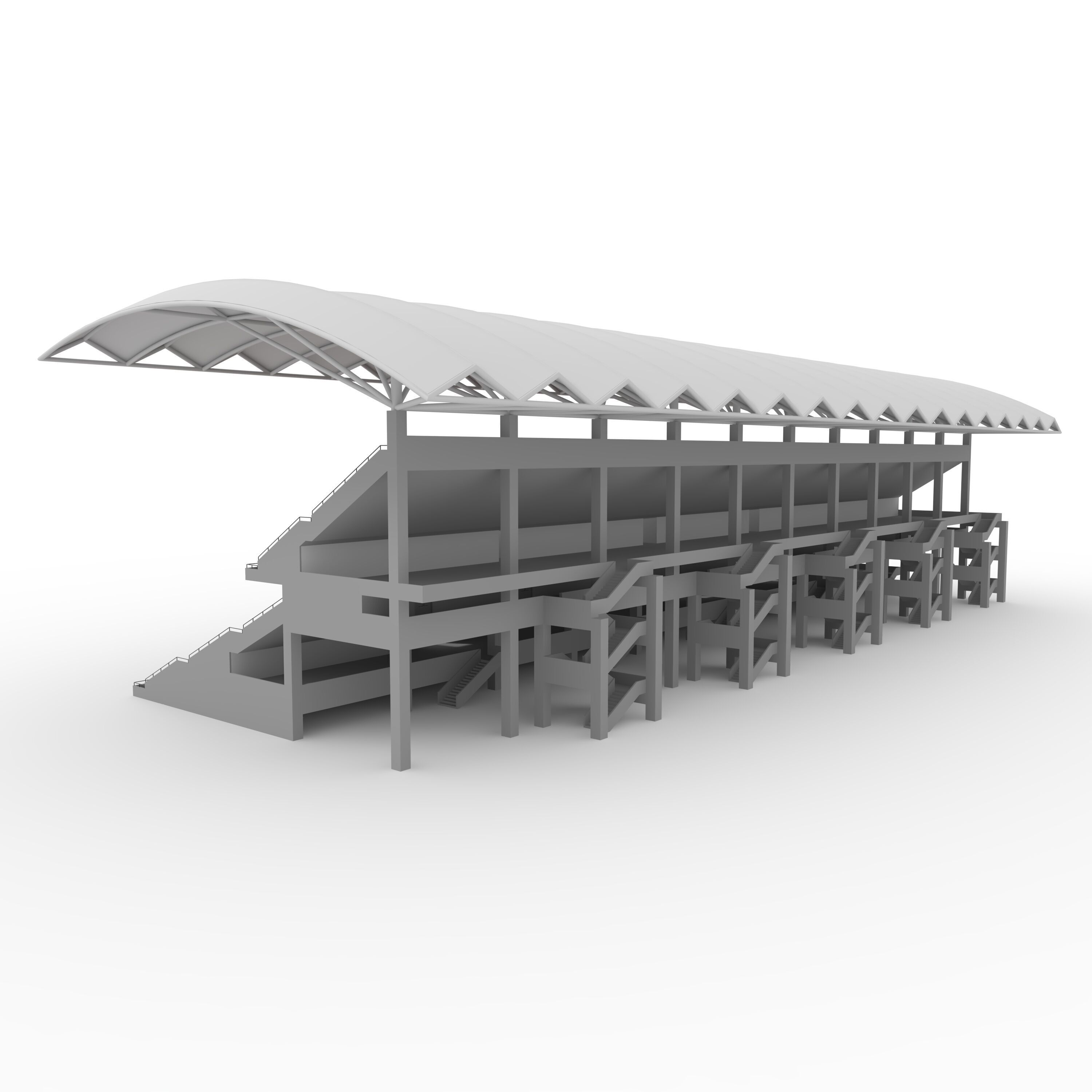 Stadium Tribune 12 3D model_6